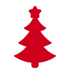 Fototapeta premium red christmas tree silhouette