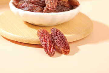 Ruby Red Xinjiang Turpan Raisins in Bowl - Premium Chinese Dried Fruit