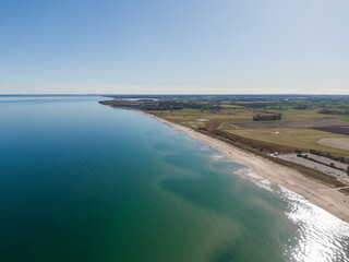 Aerial Drone View of Olpenitz Harbor - Luxury Holiday Homes & Marina on Baltic Sea Coastline