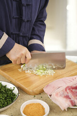 Making Traditional Chinese Dumplings with Fresh Meat and Vegetables for Holiday Celebration - Handmade Cooking Technique