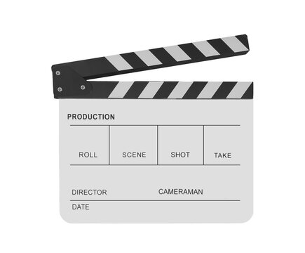 Movie slate / clapperboard isolated on transparent background