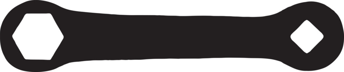 vector,  silhouette of a  fixed wrench