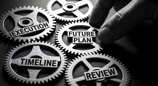 Gears of strategy planning execution timeline review and future vision