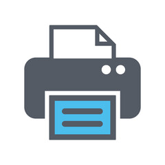 Printer Print Machine Document Paper Office Device Hardware Technology Vector Illustration