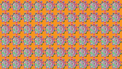 A bright, colorful floral seamless pattern illustration, perfect for a vintage spring or summer textile design and decoration