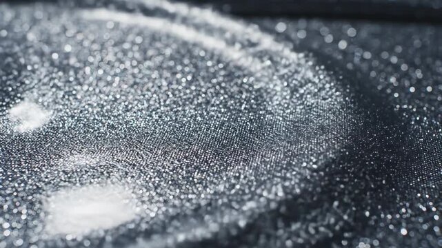 Delicate water droplets shimmer gently on a sleek surface, reflecting the soft morning light. The tranquil atmosphere invites a sense of calm and wonder as nature awakens.