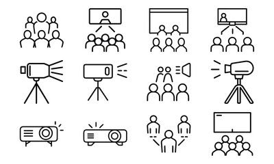 Creative Education and Art Icons Collection – Line Art Set Featuring Music, Theatre, Science, Painting, and Learning Tools for Schools and Online Education Design