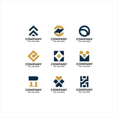 Modern Company Logo Set – Corporate Branding, Business Identity, Abstract Design, and Professional Brand Icons Collection