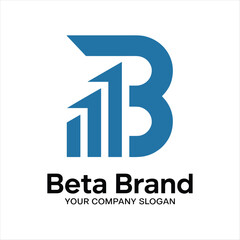 Modern Beta Brand Logo Design for Finance, Business, and Corporate Identity