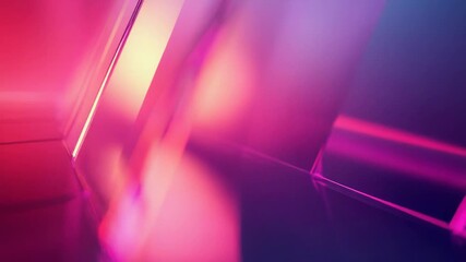 Abstract pink purple glass reflections light background - Powered by Adobe