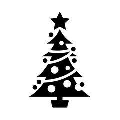 christmas tree icon with star