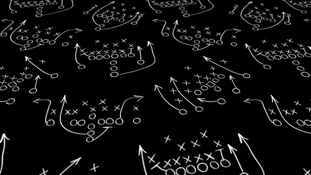 American football plays loop background
