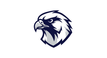 Stylized eagle head illustration on white background vector design