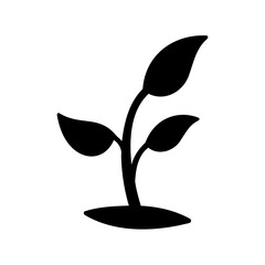 Little plant sprout icon, symbolizing nature, life, growth Vector, illustration
