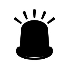 Flashing siren alarm light icon for urgent alert warning Vector, illustration