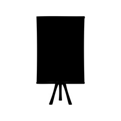 Empty portable projector screen for business meetings Vector, illustration