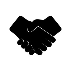 Handshake icon: symbol of agreement, partnership and deal. Vector, illustration