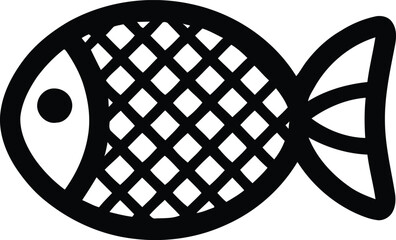     Modern Fish Logo Element – Abstract Monochrome Vector

