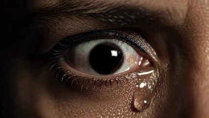 In this intimate portrayal, close-ups of expressive eyes reveal deep emotions as a single tear cascades down. The raw beauty of vulnerability is captured in stunning detail, inviting reflection.