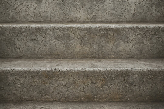 Closeup of concrete steps with a rough texture for a background image