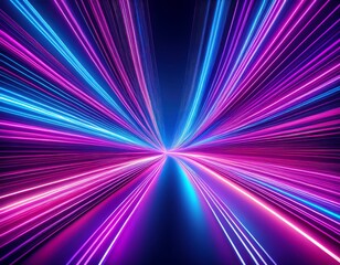 vivid purple and blue neon light trails