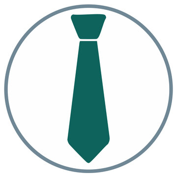 Formal Wear Necktie Icon in Circle for Business and Professional Concepts