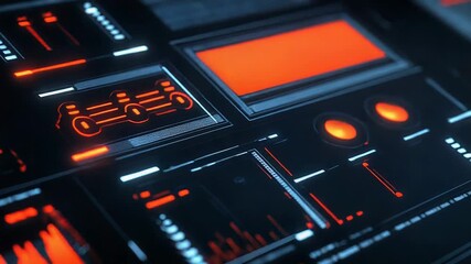 Futuristic digital dashboard displaying financial data and analytics - Powered by Adobe