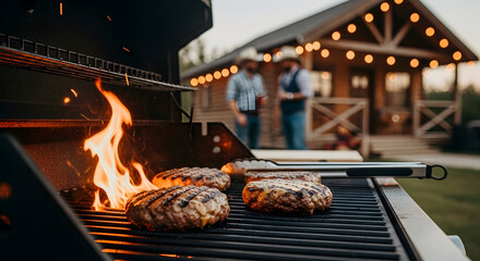 Enjoy the aroma of grilling burgers on a summer evening with friends, creating unforgettable moments of joy and delicious flavors that linger long after.
