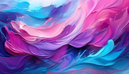 vibrant abstract brushstrokes in pink purple and blue creating dynamic texture