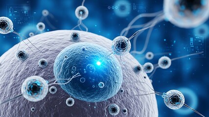 Microscopic View of Human Cells and Spermatozoa in a Dynamic Biological Environment