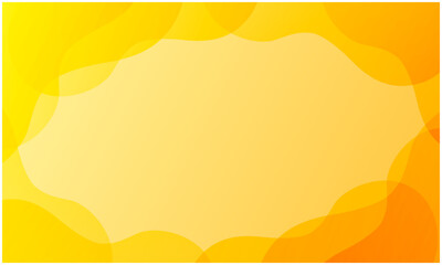 Obraz premium オレンジグラデーション × 流体シェイプのひらひら透明感フレーム背景素材