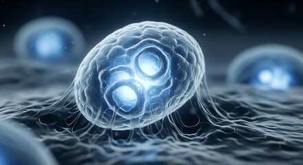 Microscopic View of Human Cells Showing Cell Structure and Biological Details in High Resolution