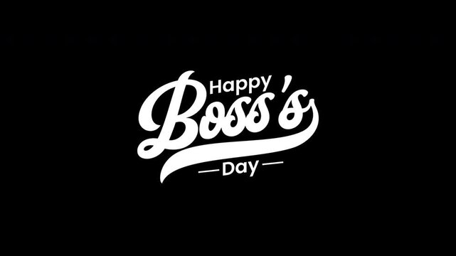Happy bosss day animated letterubg. Suitable for social media posts, greeting cards, presentations, and office decorations. Celebrate appreciation. - Powered by Adobe