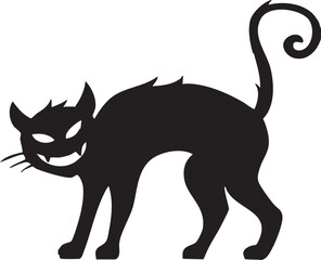 black cat vector illustration