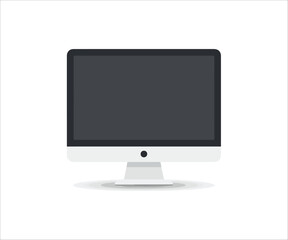 Modern desktop computer vector illustration for business and technology concepts