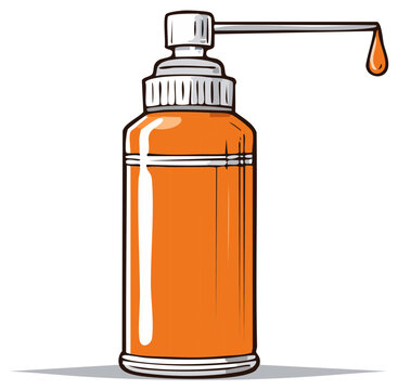 orange liquid dispenser with drop clip art preview