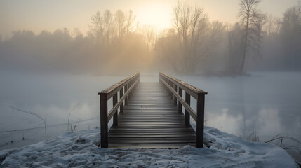 Serene Wooden Cabin/A-Frame in Deep Snowy Forest