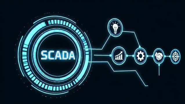SCADA supervisory control and data acquisition technology business concept