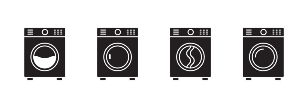 load, icon, top, washing, machine, front, logo, design, water, technology, isolated, vintage, art, house, illustration, home, label, room, line, graphic, sign, bubble, laundry, clothing, service, appl