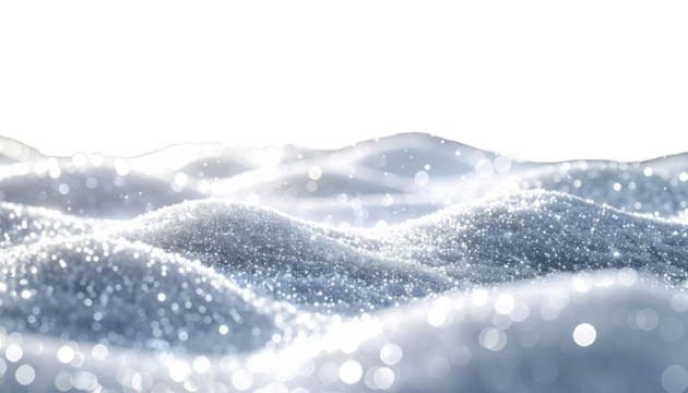 Ethereal abstract snow texture with sparkling glitter and soft bokeh lights.