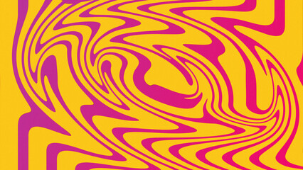 Vibrant swirling pattern of pink and yellow abstract design