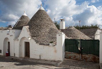 Trulli in Alberobello, Italy. Europe. UNESCO World Heritage Site.