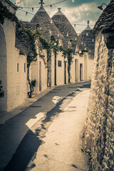 Trulli in Alberobello, Italy. Europe. UNESCO World Heritage Site.