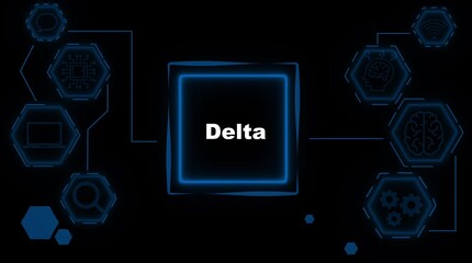Delta network technology abstract concept digital transformation communication data processing artificial intelligence innovation connectivity - Powered by Adobe