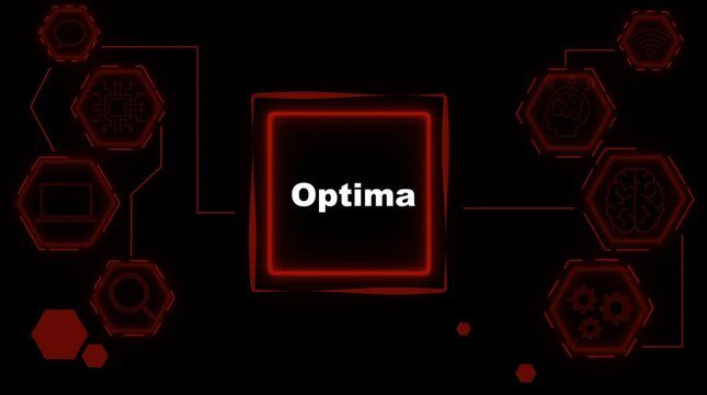 Optima technology network data analysis artificial intelligence innovation connection digital communication cyber security concept
