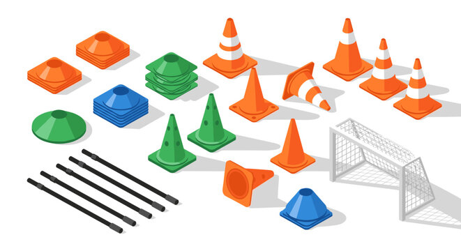 Colorful isometric training equipment for sports and coaching