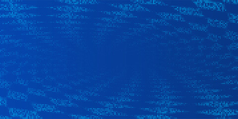 Blue Tech Finance Fintech Background Abstract Pixel Pattern. Abstract Business Tech Science Vector Backdrop.