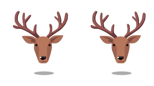 4K Christmas Deer Animation, loop background video