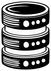 Data storage system vector graphic illustration server database technology