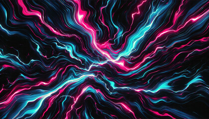abstract colorful streaks pattern background in blue black neon magenta